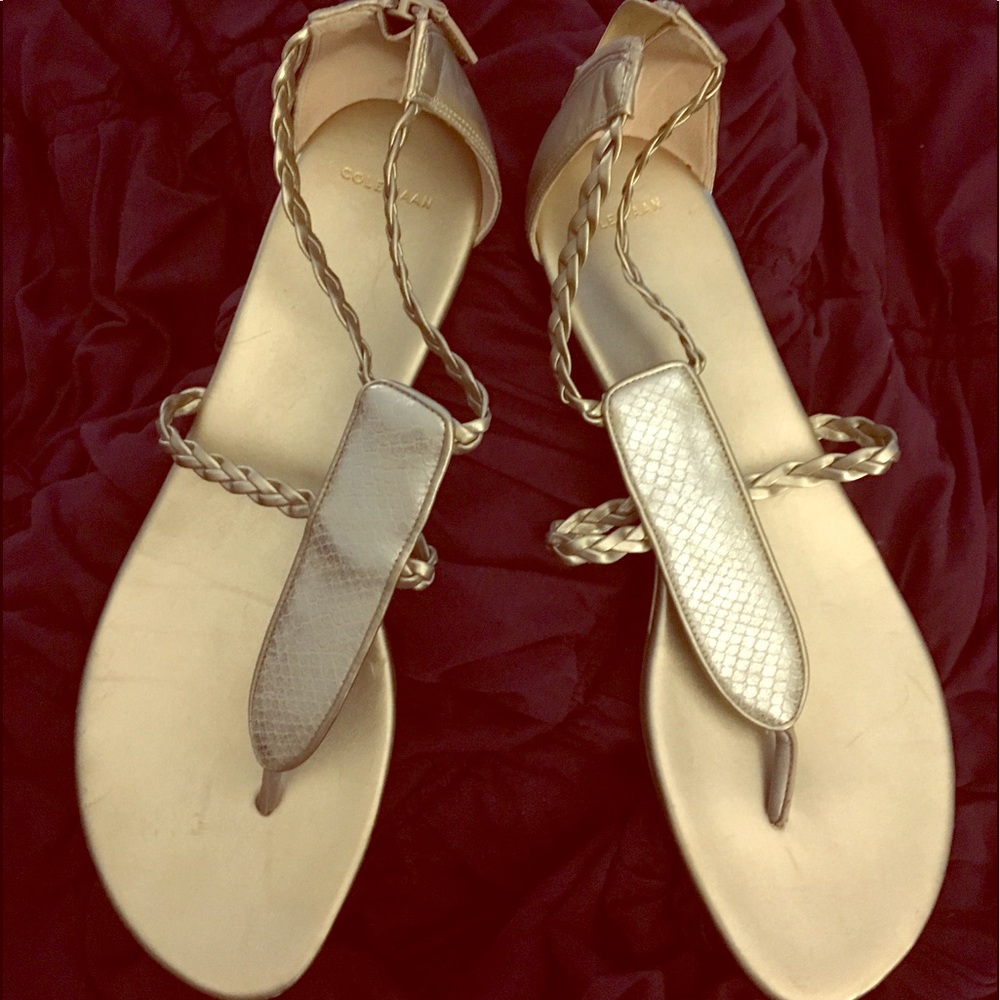 Cole Haan Gold Sandals